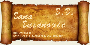 Dana Dušanović vizit kartica
